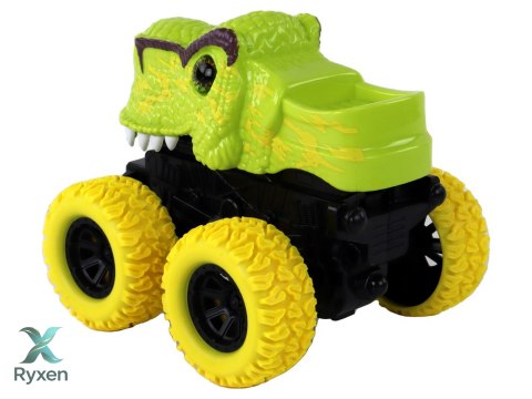 Pojazd Terenowy Pchacz Tyranozaur Rex Gumowe Koła Zielony LEAN TOYS