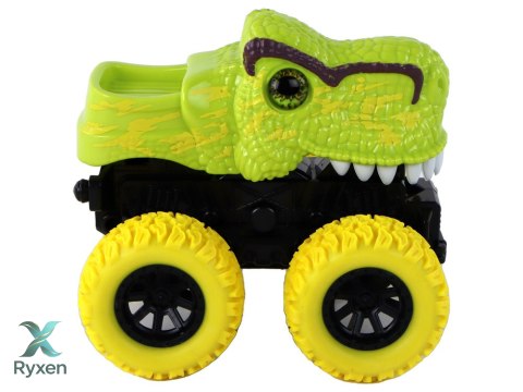 Pojazd Terenowy Pchacz Tyranozaur Rex Gumowe Koła Zielony LEAN TOYS