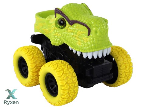 Pojazd Terenowy Pchacz Tyranozaur Rex Gumowe Koła Zielony LEAN TOYS