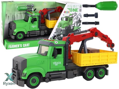 Pojazd Wywrotka Dźwig do Skręcania Rozkręcania DIY LEAN TOYS