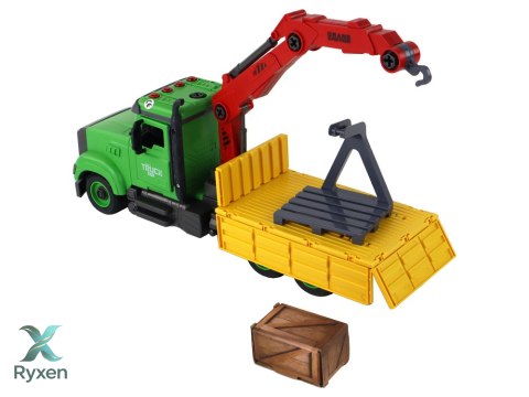 Pojazd Wywrotka Dźwig do Skręcania Rozkręcania DIY LEAN TOYS