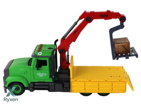 Pojazd Wywrotka Dźwig do Skręcania Rozkręcania DIY LEAN TOYS
