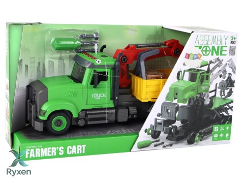 Pojazd Wywrotka Dźwig do Skręcania Rozkręcania DIY LEAN TOYS