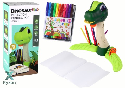 Projektor do Rysowania Dinozaur Dźwięki Akcesoria LEAN TOYS