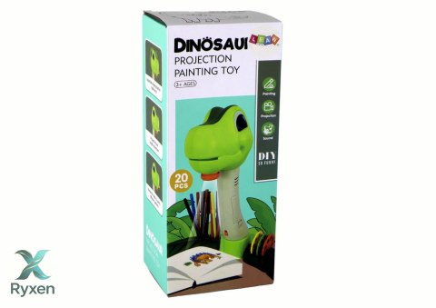 Projektor do Rysowania Dinozaur Dźwięki Akcesoria LEAN TOYS