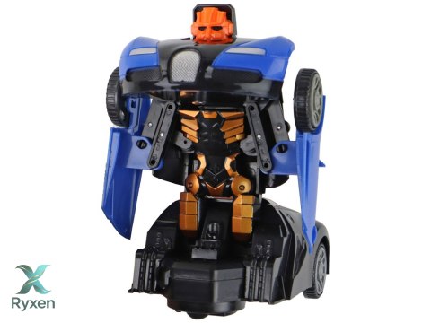 Samochód-Robot 2w1 Bugatti Niebieski Efekty Świetlne LEAN TOYS