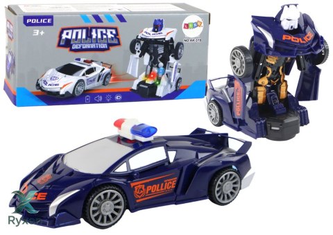 Samochód-Robot Policja Granatowy LEAN TOYS