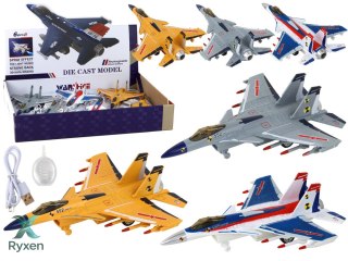 Samolot Z Napędem Myśliwiec Mix Para Efekty Specjalne LEAN TOYS
