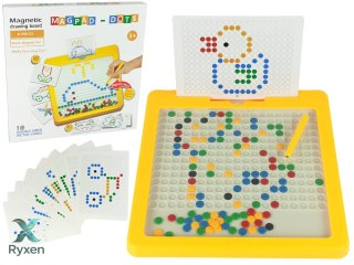 Tablica Magnetyczna 100 Koralików Żółta LEAN TOYS