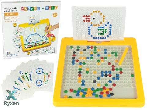 Tablica Magnetyczna 100 Koralików Żółta LEAN TOYS