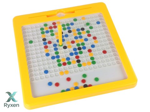 Tablica Magnetyczna 100 Koralików Żółta LEAN TOYS