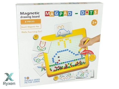 Tablica Magnetyczna 100 Koralików Żółta LEAN TOYS