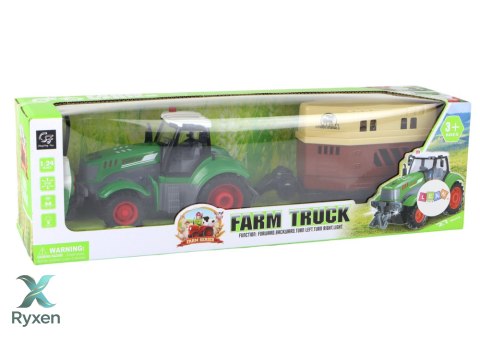 Traktor RC Ciągnik Zdalnie Sterowany Maszyna Rolnicza Przyczepa Pilot 1:24 LEAN TOYS
