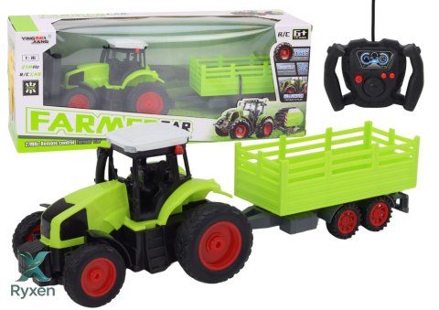 Traktor Zdalnie Sterowany RC Z Przyczepą 1:16 Zielony LEAN TOYS