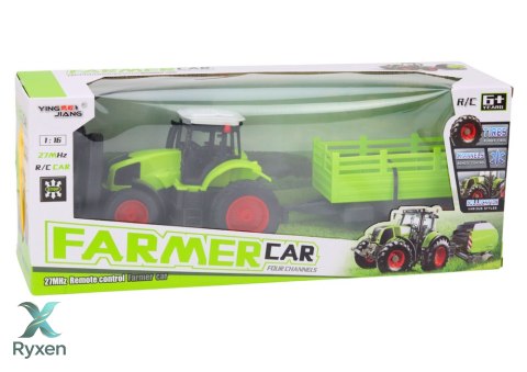 Traktor Zdalnie Sterowany RC Z Przyczepą 1:16 Zielony LEAN TOYS