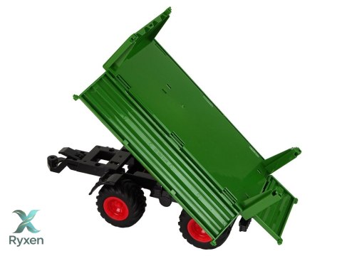 Traktor Zdalnie Sterowany z Przyczepą 1:24 Czerwony Zielony LEAN TOYS
