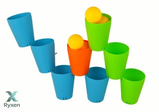Układanka Kubeczki Gra 3 w 1 44 Elementy LEAN TOYS