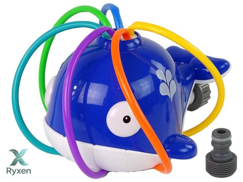 Wieloryb Fontanna Wodna Niebieska Ogród LEAN TOYS