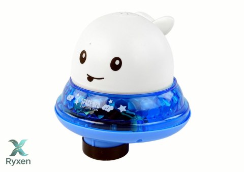 Wieloryb Tryskający Wodą z Podstawką Zabawka do Kąpieli Biały LEAN TOYS