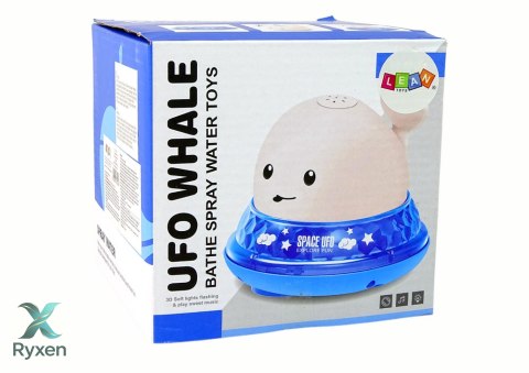 Wieloryb Tryskający Wodą z Podstawką Zabawka do Kąpieli Biały LEAN TOYS