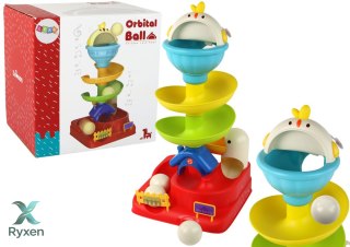 Zabawka Sensoryczna Spadająca Kulka Jajko Kurczak Zjeżdżalnia LEAN TOYS