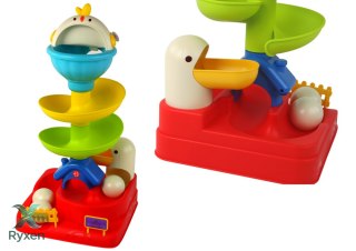 Zabawka Sensoryczna Spadająca Kulka Jajko Kurczak Zjeżdżalnia LEAN TOYS