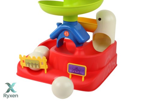 Zabawka Sensoryczna Spadająca Kulka Jajko Kurczak Zjeżdżalnia LEAN TOYS