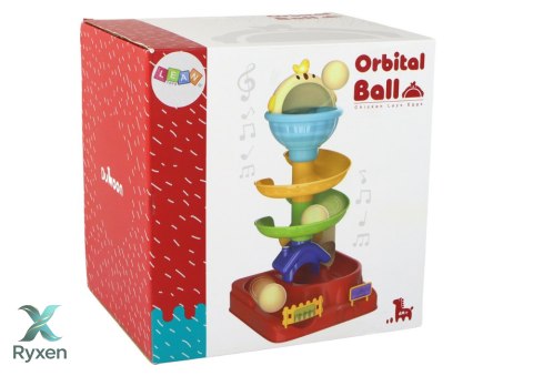 Zabawka Sensoryczna Spadająca Kulka Jajko Kurczak Zjeżdżalnia LEAN TOYS