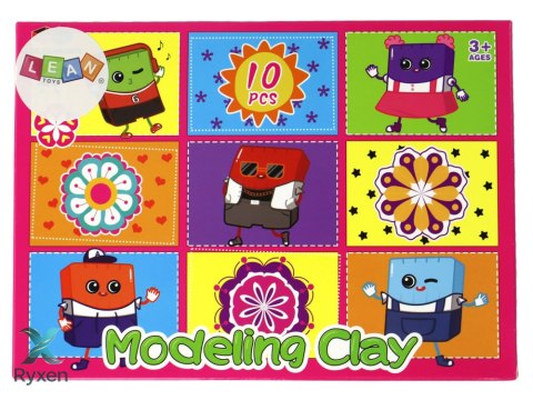 Zestaw Artystyczny Masa Plastyczna Modelina 10 Kolorów LEAN TOYS