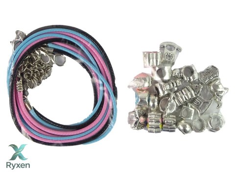 Zestaw Bransoletek, Łańcuszków oraz Kolorowych Koralików do Biżuterii LEAN TOYS