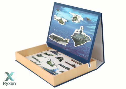 Zestaw Edukacyjnych Puzzli Magnetycznych Z Motywem Statków Militarnych LEAN TOYS