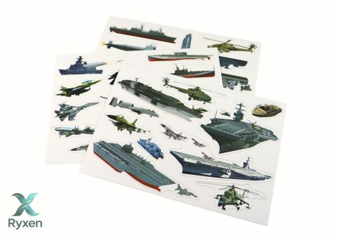 Zestaw Edukacyjnych Puzzli Magnetycznych Z Motywem Statków Militarnych LEAN TOYS