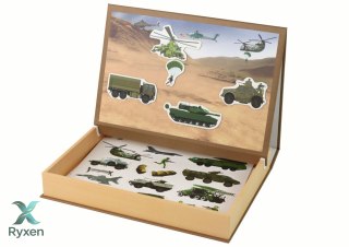 Zestaw Edukacyjnych Puzzli Magnetycznych Z Motywem Wojny Lądowej LEAN TOYS