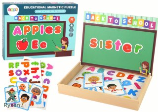 Zestaw Edukacyjnych Puzzli Magnetycznych Z Wielofunkcyjną Tablicą LEAN TOYS