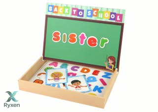 Zestaw Edukacyjnych Puzzli Magnetycznych Z Wielofunkcyjną Tablicą LEAN TOYS