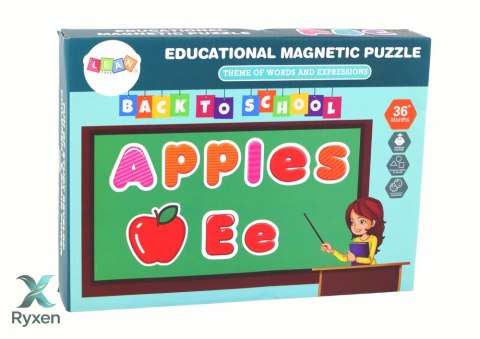 Zestaw Edukacyjnych Puzzli Magnetycznych Z Wielofunkcyjną Tablicą LEAN TOYS