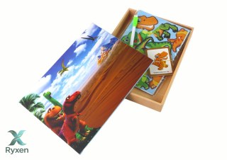 Zestaw Edukacyjnych Puzzli Magnetycznych z Dinozaurami LEAN TOYS