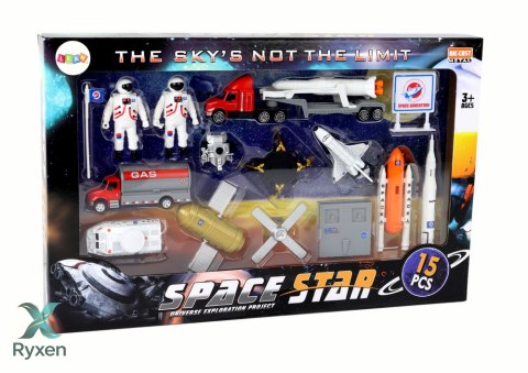 Zestaw Figurek Kosmos Ciężarówka Rakieta 15 El. LEAN TOYS