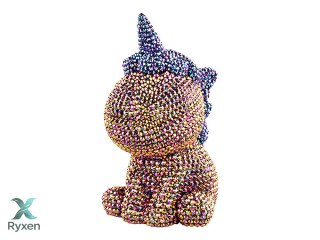 Zestaw Jednorożec DIY Diamenty Kryształki Brązowy LEAN TOYS