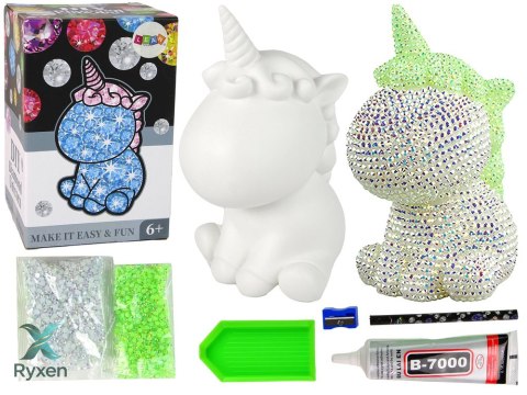 Zestaw Jednorożec DIY Diamenty Kryształki Zielony LEAN TOYS