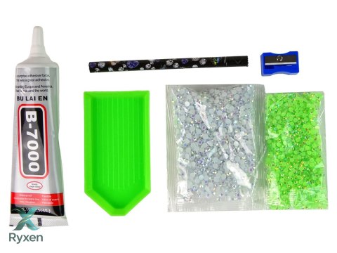 Zestaw Jednorożec DIY Diamenty Kryształki Zielony LEAN TOYS