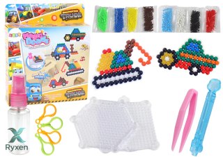Zestaw Koralików Wodnych DIY Magiczne Koraliki 8 Kolorów Pojazdy Budowlane LEAN TOYS