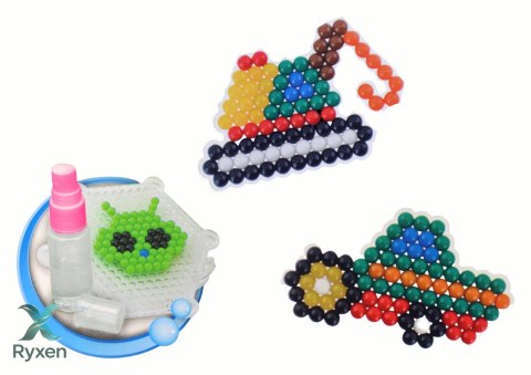 Zestaw Koralików Wodnych DIY Magiczne Koraliki 8 Kolorów Pojazdy Budowlane LEAN TOYS