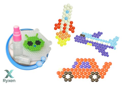 Zestaw Koralików Wodnych DIY Magiczne Koraliki 8 Kolorów Środki Transportu LEAN TOYS