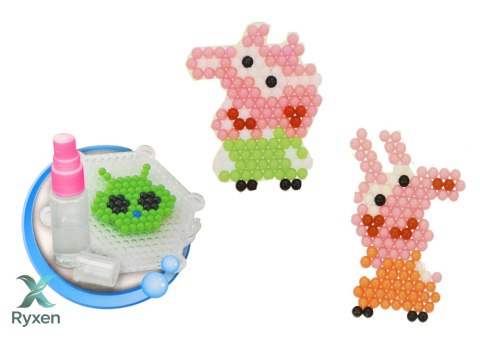 Zestaw Koralików Wodnych DIY Magiczne Koraliki 8 Kolorów Świnki LEAN TOYS