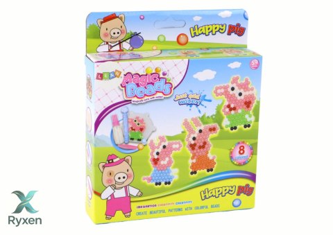 Zestaw Koralików Wodnych DIY Magiczne Koraliki 8 Kolorów Świnki LEAN TOYS