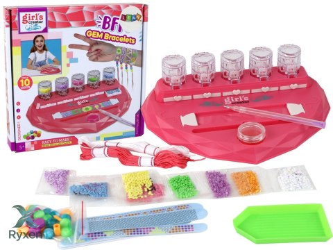Zestaw Kreatywny do Robienia Bransoletek DIY Diamenciki Wyklejanie LEAN TOYS
