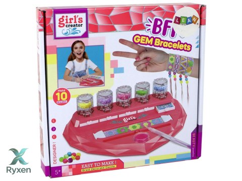 Zestaw Kreatywny do Robienia Bransoletek DIY Diamenciki Wyklejanie LEAN TOYS
