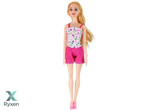 Zestaw Lalka Na Skuterze Różowa Ruchome Elementy LEAN TOYS