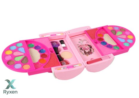 Zestaw Piękności Do Makijażu W Kuferku Cienie Do Powiek Różowy LEAN TOYS